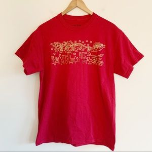 Keith Haring Santa Claus s/s Tee (Med) Maroon